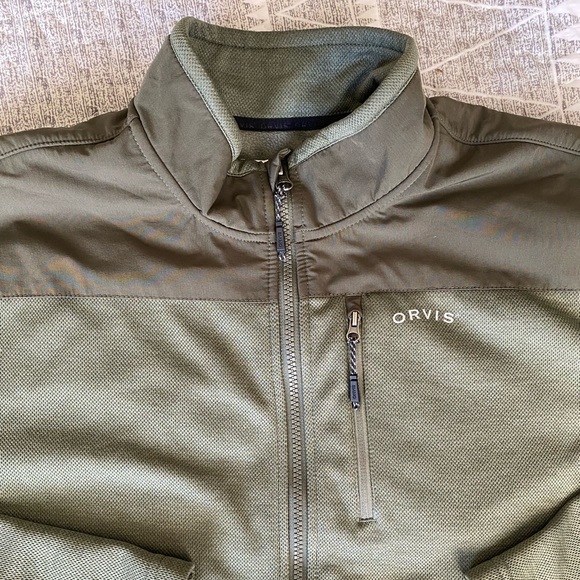 Orvis men’s jacket, light green w/ hunter green accents, XL coat - Picture 2 of 8